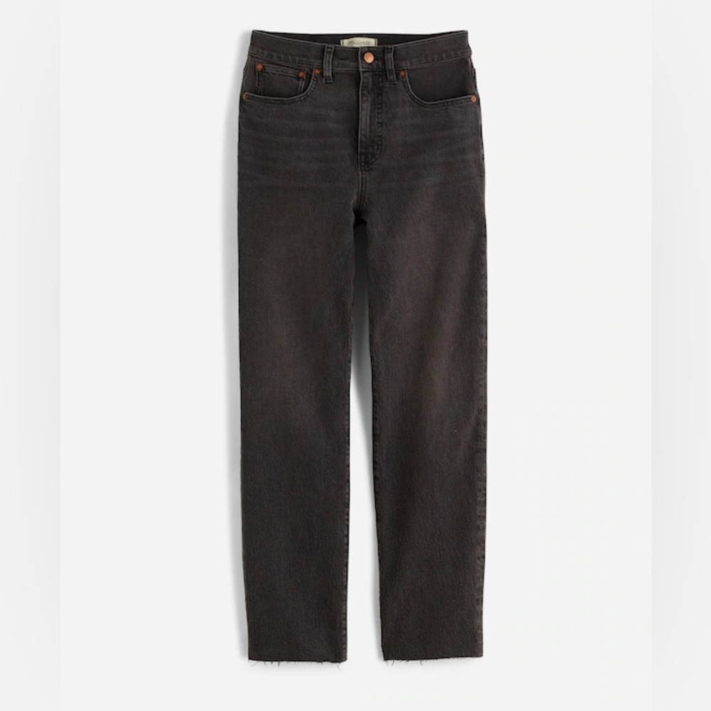 Madewell 90s straight jeans, washed black, size 27